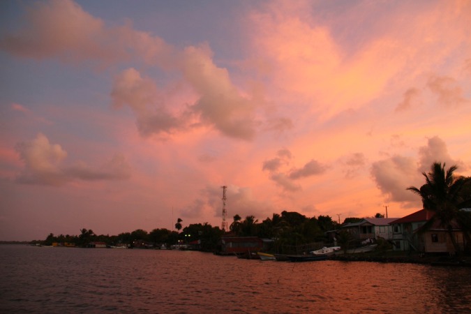 Sunset over Pearl Lagoon, Nicaragua