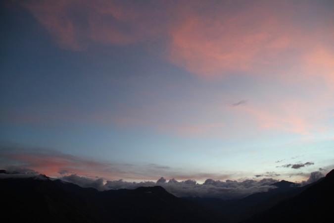 Sunset over the Yungas from Coroico, Bolivia