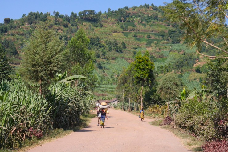 The road from Gisenyi to Kibuye, Rwanda, Africa