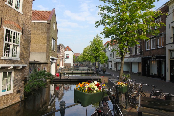 Canal and buildings, Gouda, Netherlands