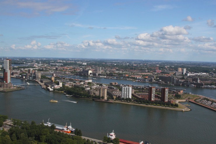 Views over Rotterdam from the Euromast, Netherlands