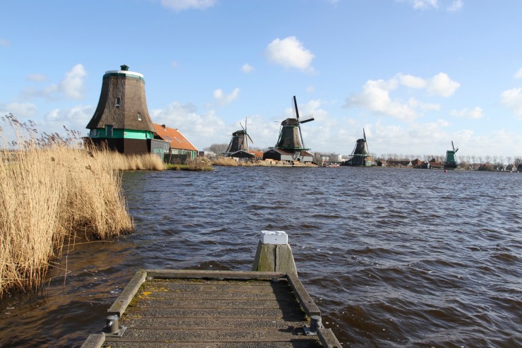 Working windmills of Zaanse Schans, The Netherlands