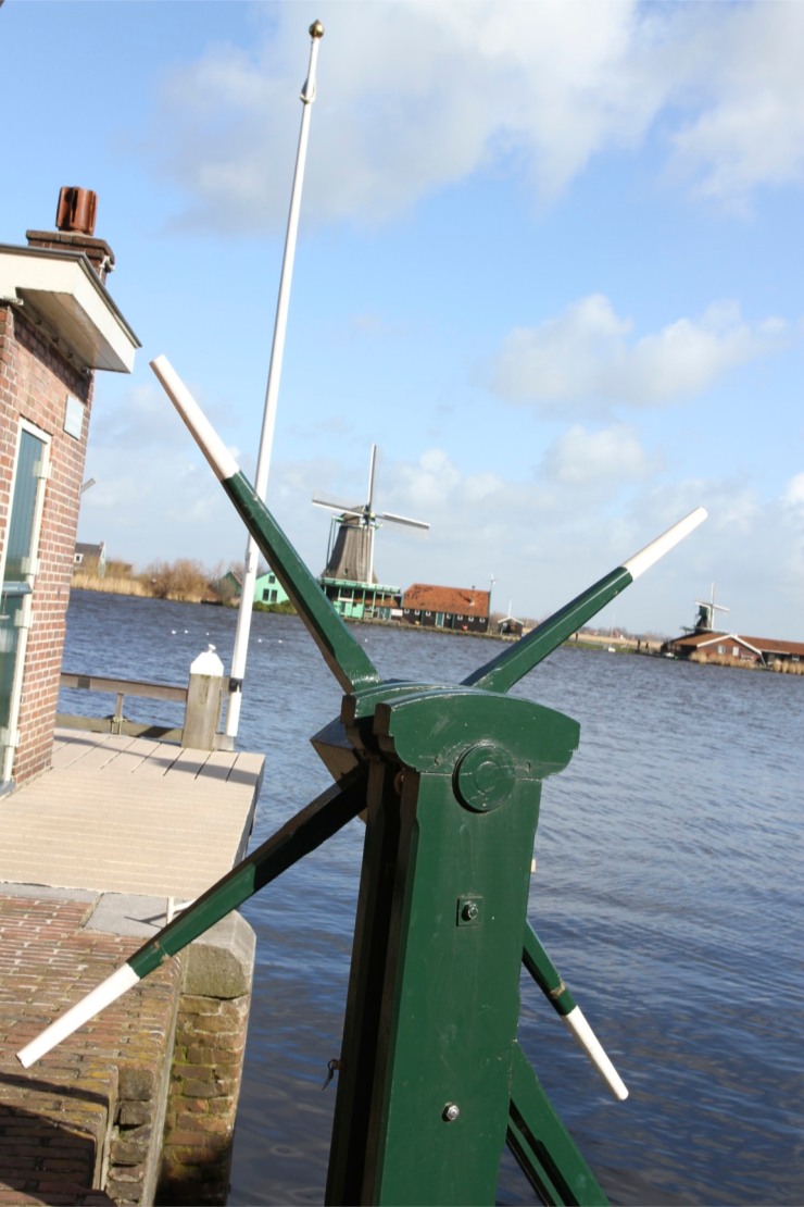 Zaan river and windmills from Zaandijk, Zaanse Schans, The Netherlands