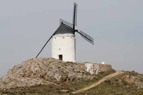 Windmills above Consuegra, Castilla-La Mancha, Spain