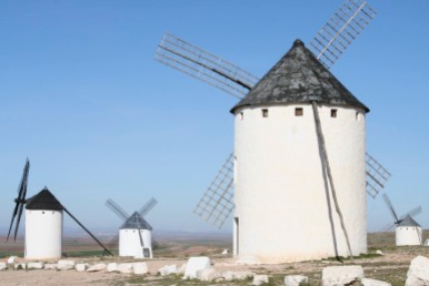 Windmills at Campo de Criptana, Castilla-La Mancha, Spain