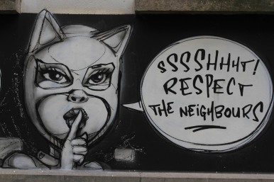 Socially responsible street art in Ghent, Belgium