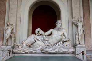 Marble statues, Vatican Palace, Vatican City, Rome, Italy