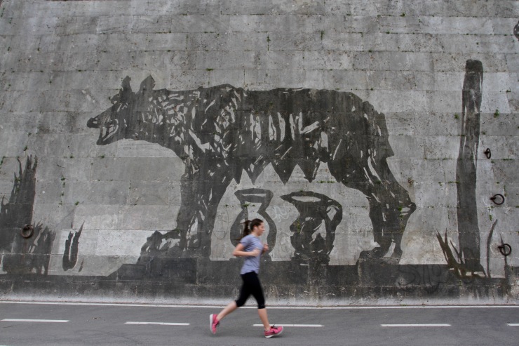 She-wolf, Triumphs and Laments, River Tiber, Rome, Italy