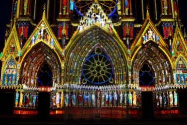 Son et lumière, Cathedral Notre-Dame de Reims, France