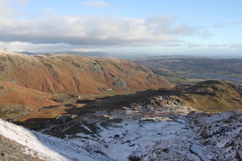 Lake District from Old Man of Coniston, Cumbria, England
