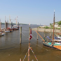 Neumühlen harbour, Hamburg, Germany
