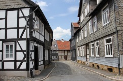 Half-timbered houses with slate, Goslar, Germany