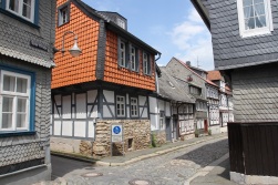 Half-timbered houses with slate, Goslar, Germany